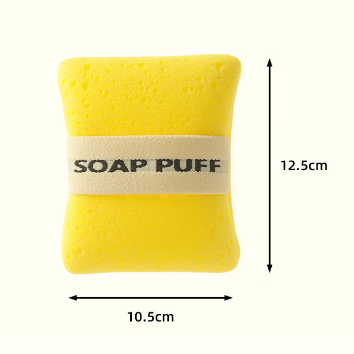 2PCS Bath Sponge, Foaming Body Wash Sponge and Scrubber, Rich Lather