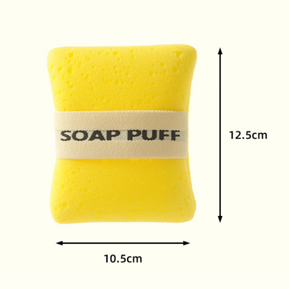 2PCS Bath Sponge, Foaming Body Wash Sponge and Scrubber, Rich Lather