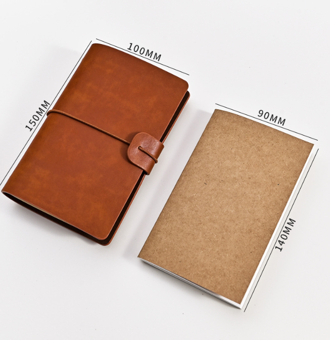 Leather Writing Journal Notebook Refillable, Handmade Travelers Notebook