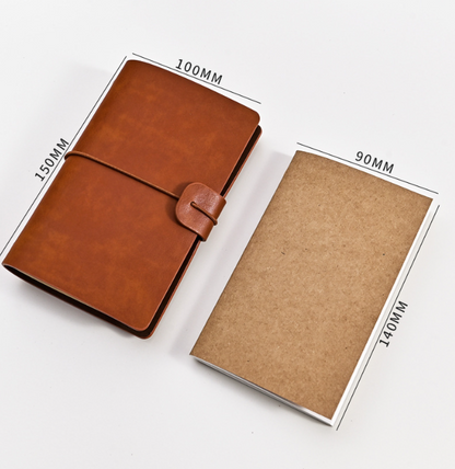 Leather Writing Journal Notebook Refillable, Handmade Travelers Notebook