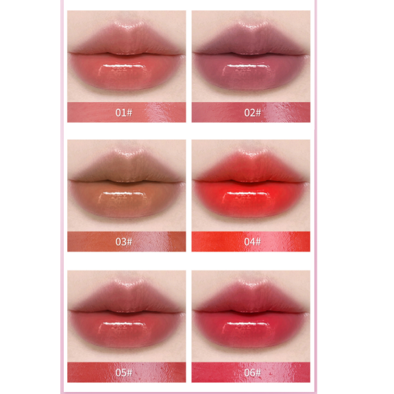 6 PCS Glass Lock Air Gloss Set High Shine Finish Moisturizing Lip
