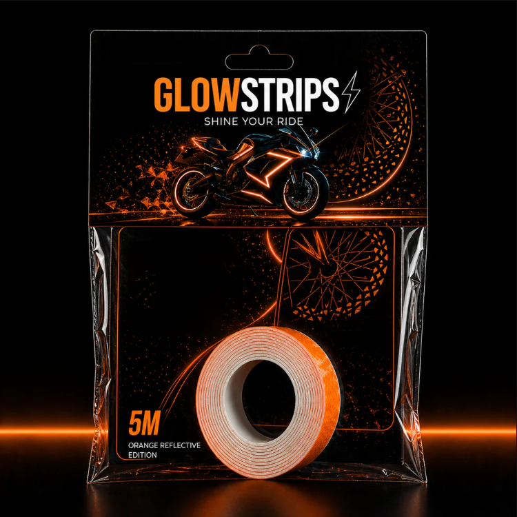 5m GlowStrips High-Visibility Reflective Strips for Nighttime Use—Designed for Motorcycles, Scooters, and Bicycles