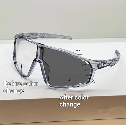 UV400 Photochromic Polarized Safety Glasses Sports Sunglasses for Men Women
