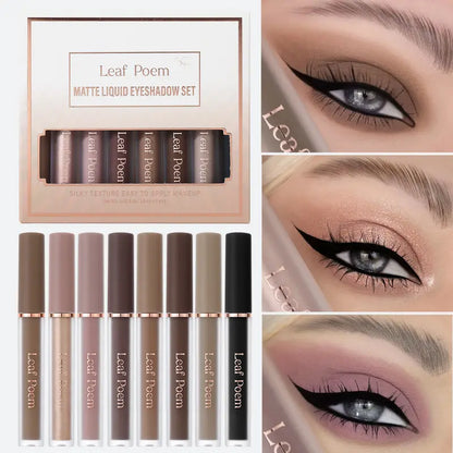 Women's 8-Shade Matte Liquid Eyeshadow Pen Kit Set