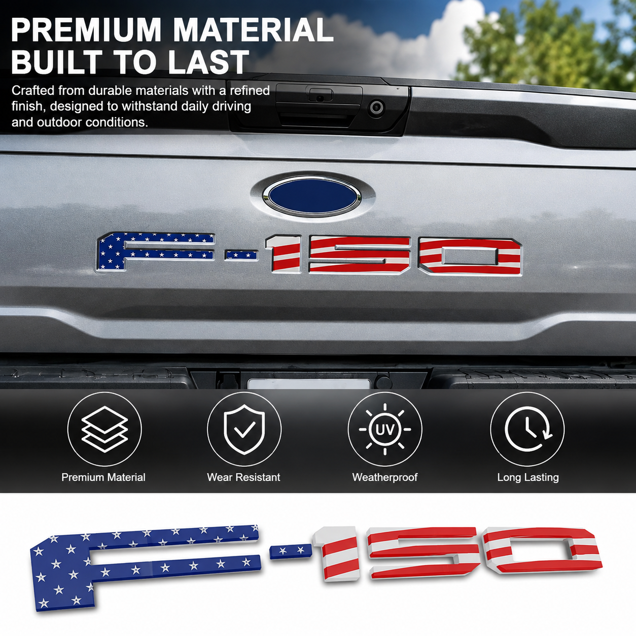 New Ford F-150 Tailgate Letter Replacement Decals: 3D Emblem – Tailgate Insert Lettering