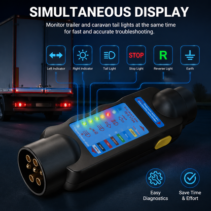12V Trailer 7 Pin Trailer Light Tester Towing Light Wire Circuit Blue Wiring Tester Plug C