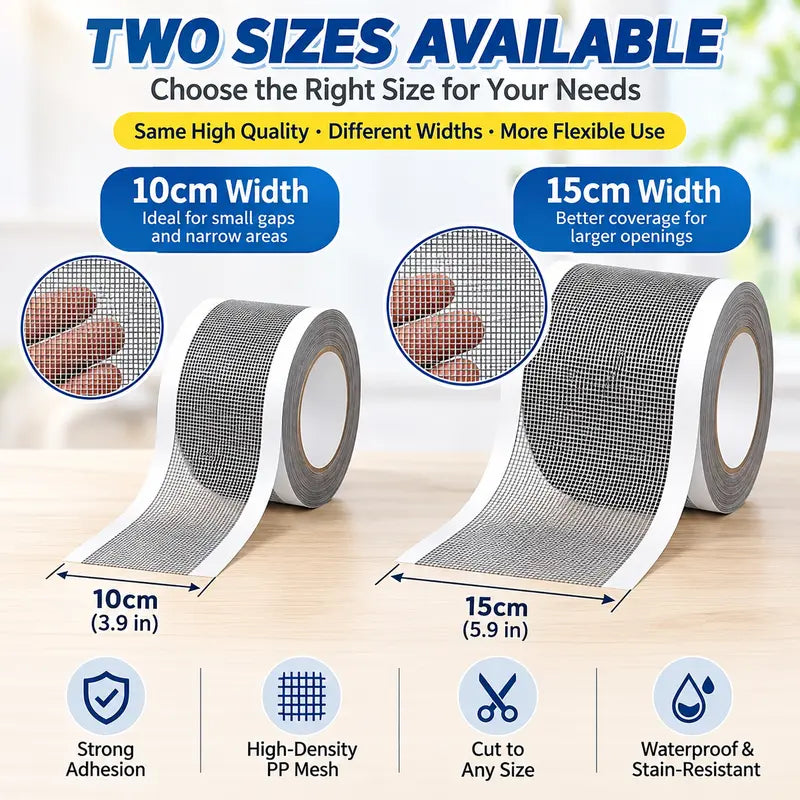 Bird Cage Seed Guard Mesh Tape - Self-Adhesive, Cut-to-Fit