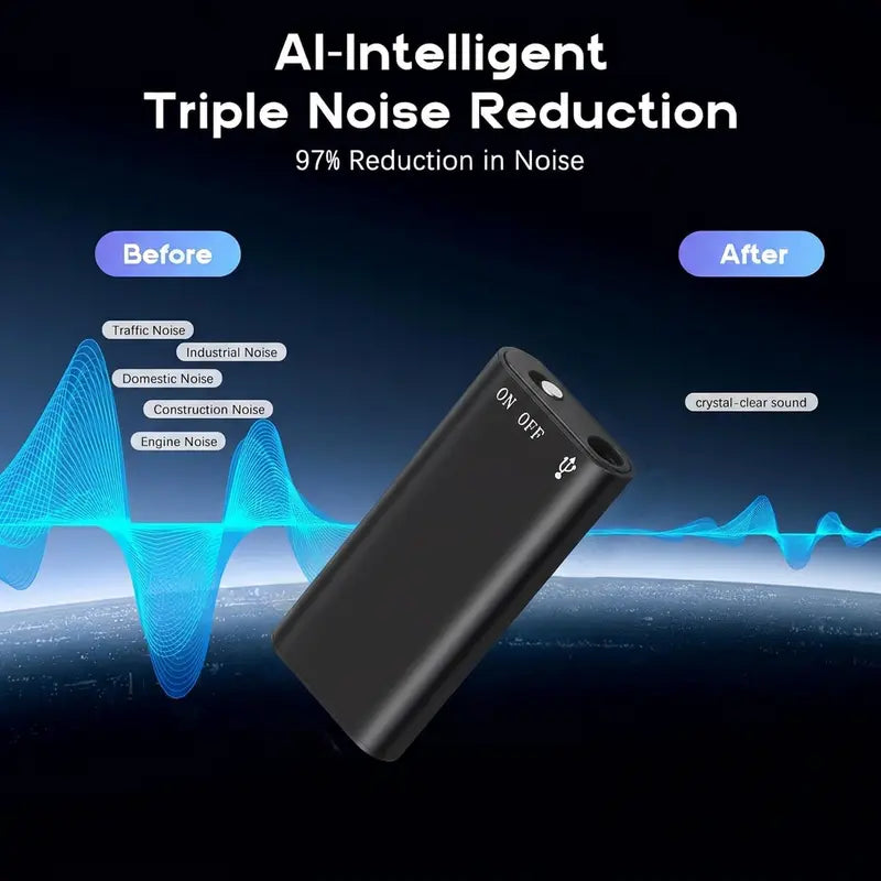 Ultra Mini Magnetic Recorder,Voice Activated,HD Noise Reduction, One-Touch Recording