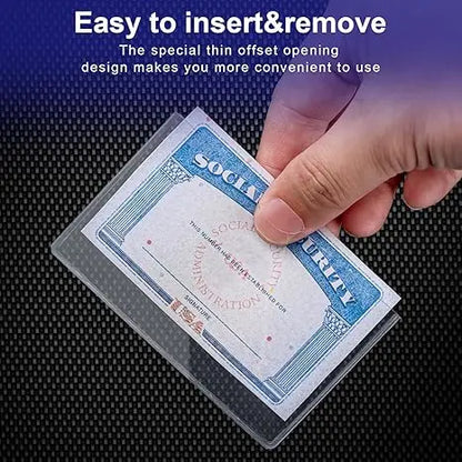 10 Pack Social Security Card Holder Durable PVC Protector Sleeve