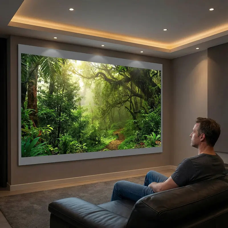 4K UHD Anti-Light Foldable Portable Projector Scree for Home Theater