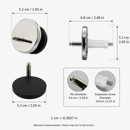 2PCS Universal Toilet Seat Expansion Screw Bolts, Thickened Stainless Steel