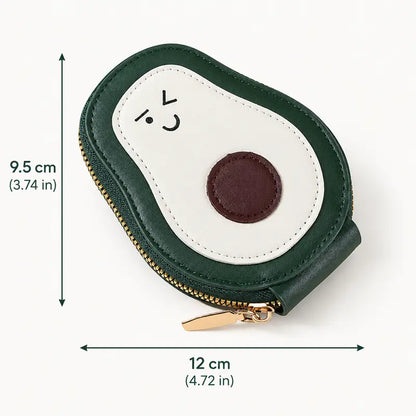 2Pcs Cute Avocado Leather Wallet Card Holder, RFID Blocking Purse
