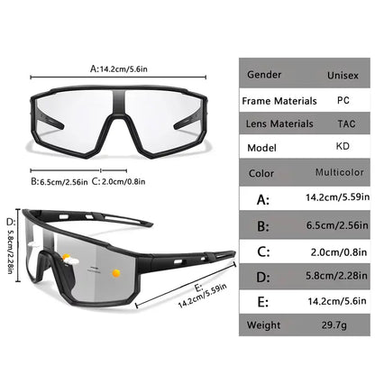 3 Packs Fashion Cycling Photochromic Sunglasses For Men Women