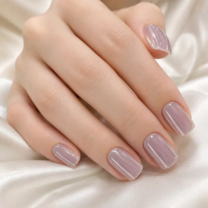 2Pcs Lilac-Pink Mirror-Effect Nail Polish - Natural Drying, Natural Nail Strengthening, Ideal for Everyday Use & Parties