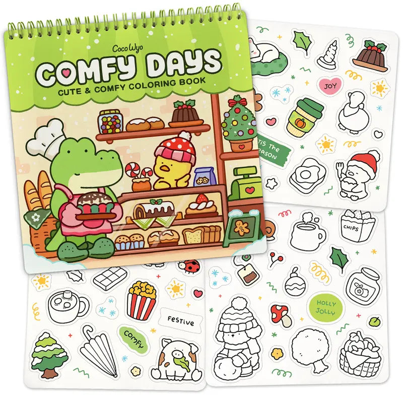 Coloring Book (Spiral Bound) & Sticker Set