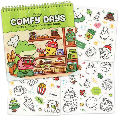 Coloring Book (Spiral Bound) & Sticker Set