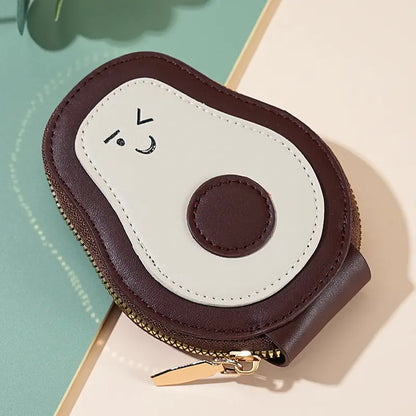 2Pcs Cute Avocado Leather Wallet Card Holder, RFID Blocking Purse