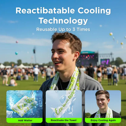 5PCS Cool Towel, Cooling Neck Wraps, Ice Towel, Instant & Long-Lasting Cooling