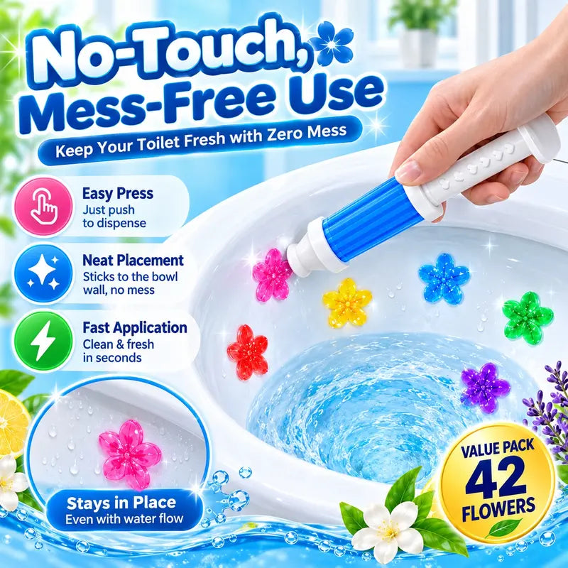 Decorative flower-shaped toilet gel stamp