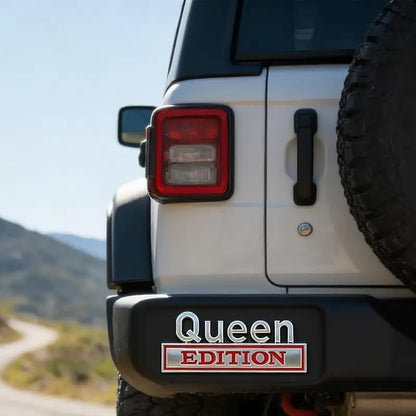 3D Metal Queen Edition Car Emblem Sticker