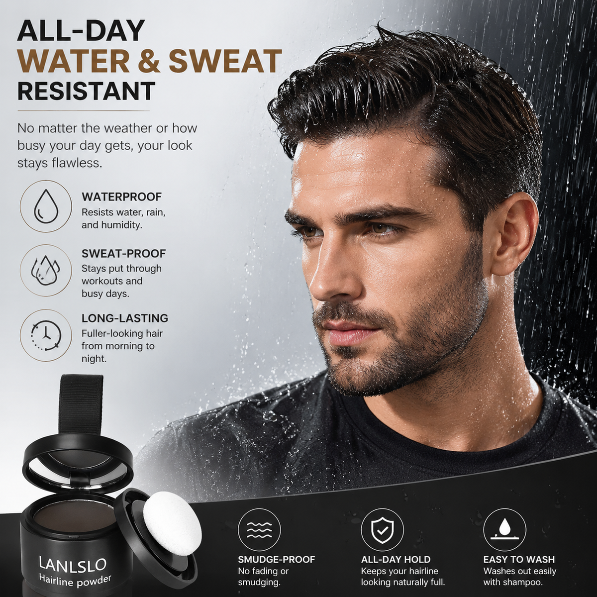 New Root Cover Up Hairline Shadow Powder,Root Touch Up Hair Powder Quickly Conceals Hair Loss