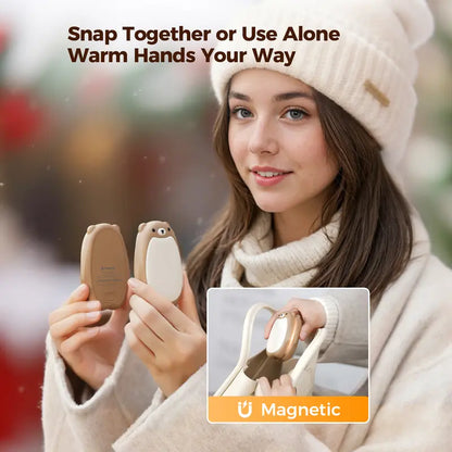 Hand Warmers Rechargeable - Cute Bear Design, 2 Pack Magnetic Hot Hands