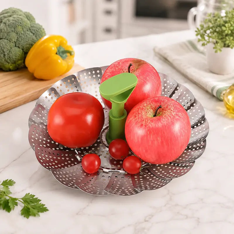 Stainless Steel Vegetable Steamer Basket Utensils Folding Expandable