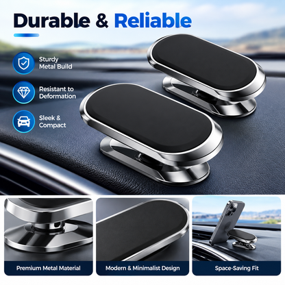 2 Pcs Magnetic Phone Holder for Car -360 Rotation,Compatible with All Cell Phone