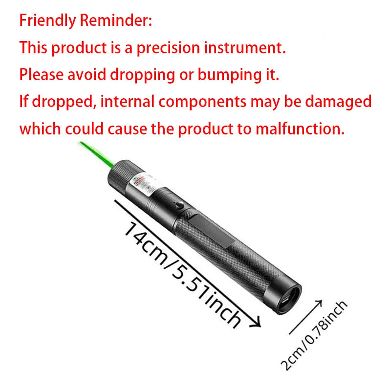 Rechargeable Green Laser Pointer/ Line Light Flashlight Long Distance Range