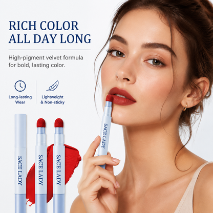 2Pcs Matte Lipstick & Multi-Use Cream Blush for Cheeks and Lips – Silky, Blendable Texture