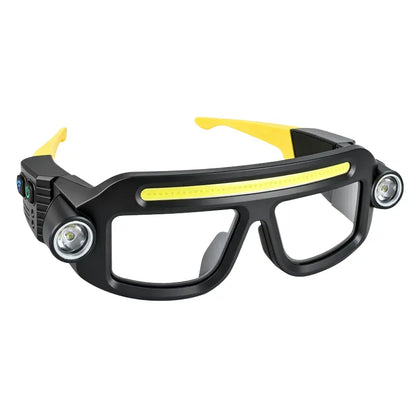 Rechargeable LED Headlamp Glasses - Hand-Wave Sense, Type-C USB Charging
