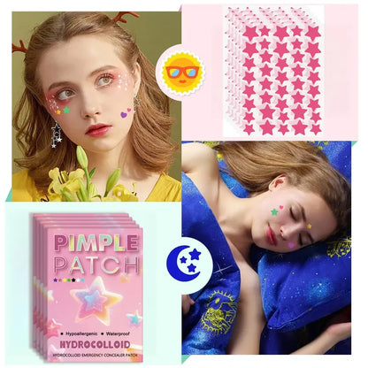 480 Pieces Cute Star-Shaped Facial Hydrocolloid Acne Patches