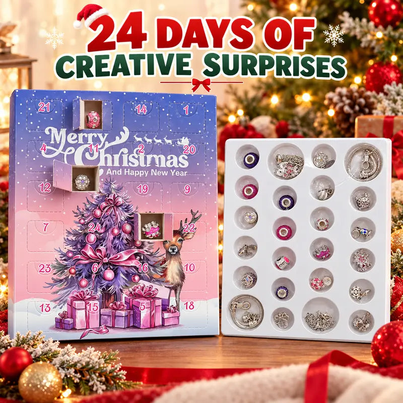 24-Day Christmas DIY Craft Bead Charms Kit