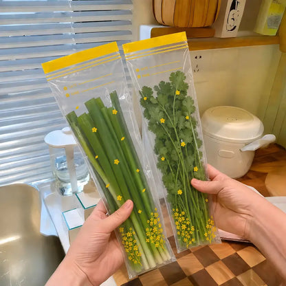 15PCS Thick Double Seal Food Storage Bags, Reusable Self-Sealing Pouches