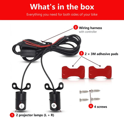 2Pcs Angel Wing Light Projectors for Motorcycles