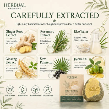 New 2-Pack Herbal Root Care Botanical Shampoo Bar Daily Haircare