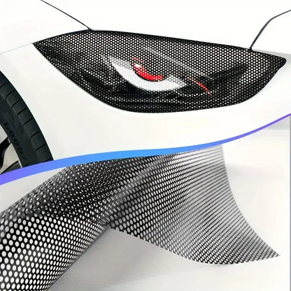 2-Pack Car Headlight Grid Eye Stickers, Durable Headlight and Taillight Decals