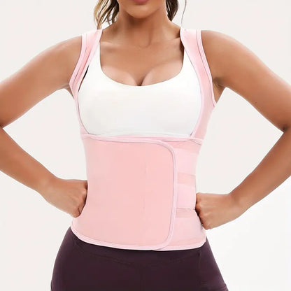 Women's Waist-Cinching Shapewear, Fixed Bra Anti-Sagging Vest
