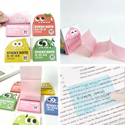 Transparent Pull-Out glitter Sticky Notes (6 Color, 480 Sheets Total)
