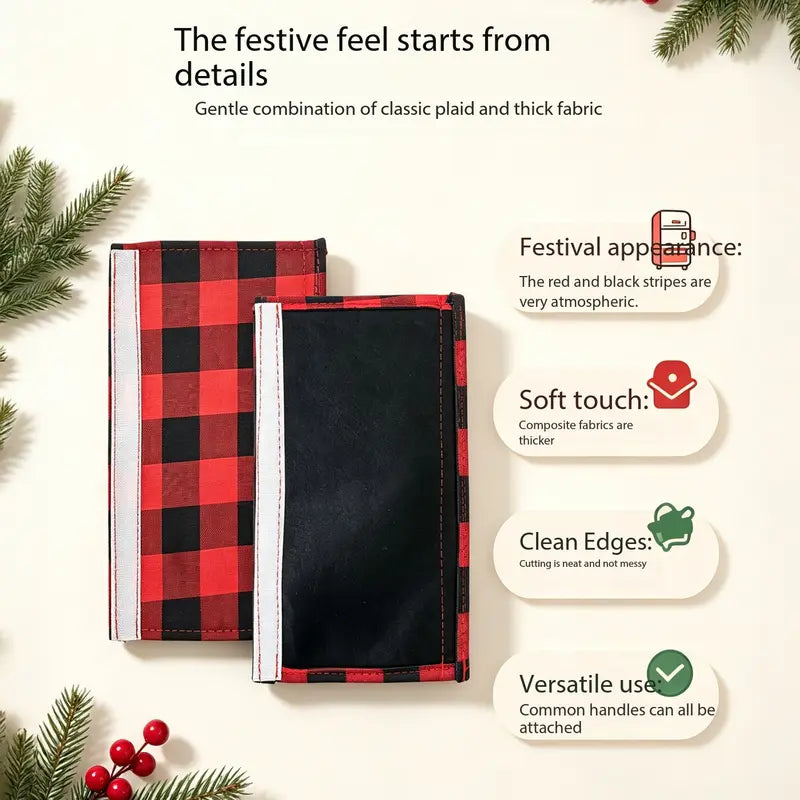 2/4Pcs Christmas Fridge Handle Cover, Festive Kitchen Decor Set