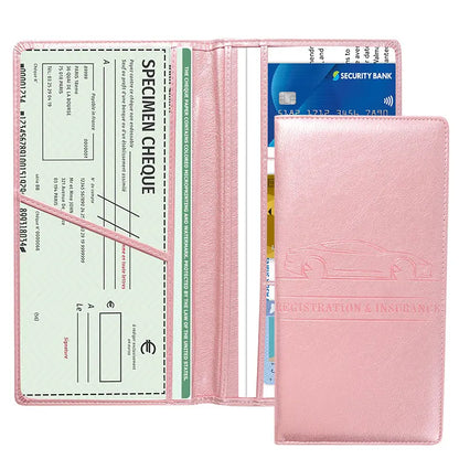 Car Registration & Insurance Card Holder, Magnetic Closure Vehicle Wallet