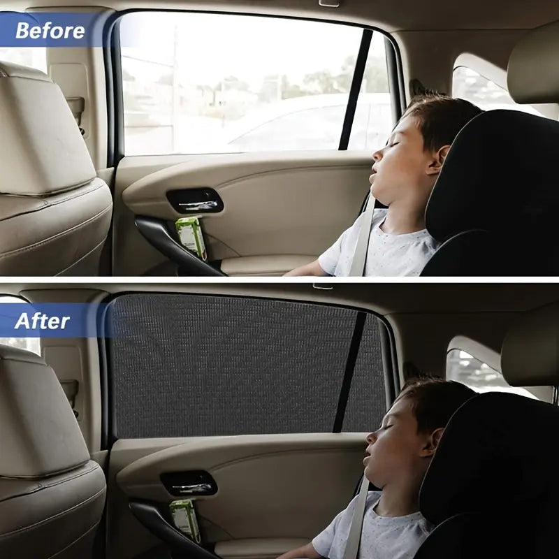 4-Piece Car Window Sunshade Set, Front & Rear Privacy Screens for Cars & SUVs