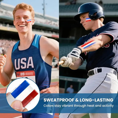 2PCS Baseball Face Paint & Portable Waterproof Face & Body Paint Stick