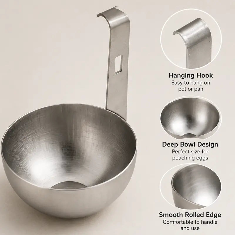 2PCS Stainless Steel Hanging Egg Poacher