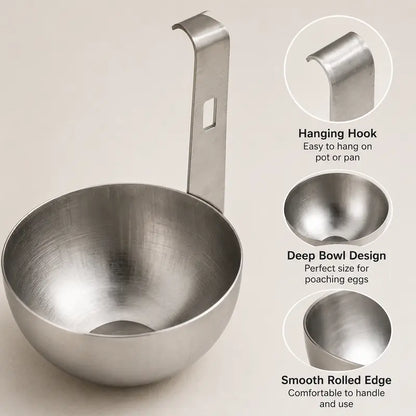 2PCS Stainless Steel Hanging Egg Poacher