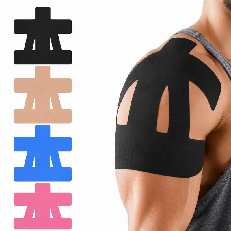 10Pcs Precut Cotton Elastic Kinesiology Strapping Tape for Adults