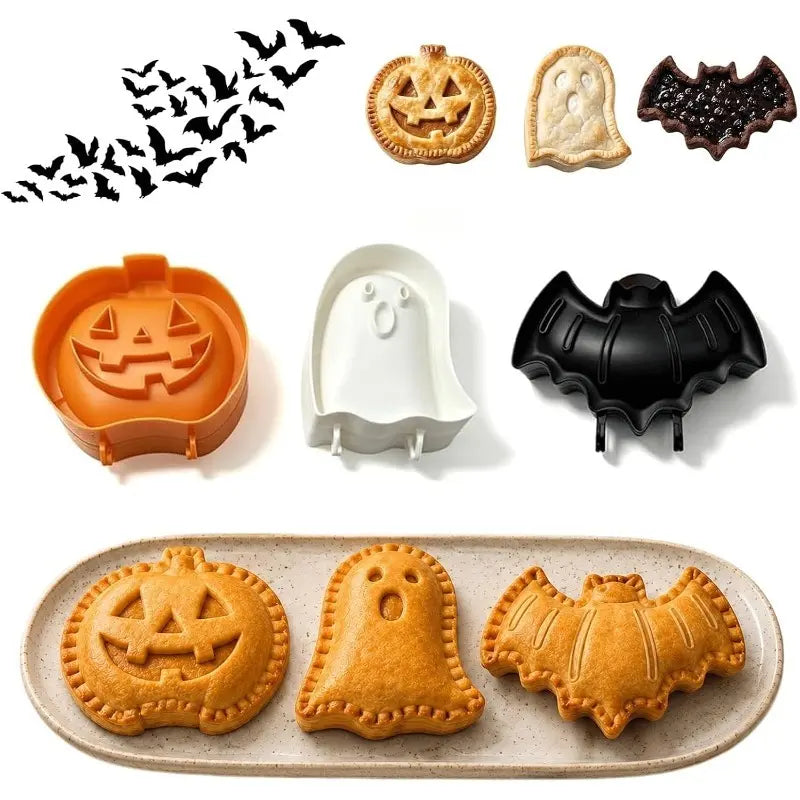 3-Pack Halloween Hand Pie Molds Set