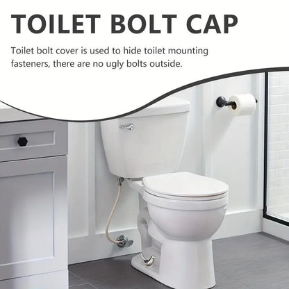 Bird-Shaped Toilet Bolt Cover Set, 2 Pieces, Easy-Install