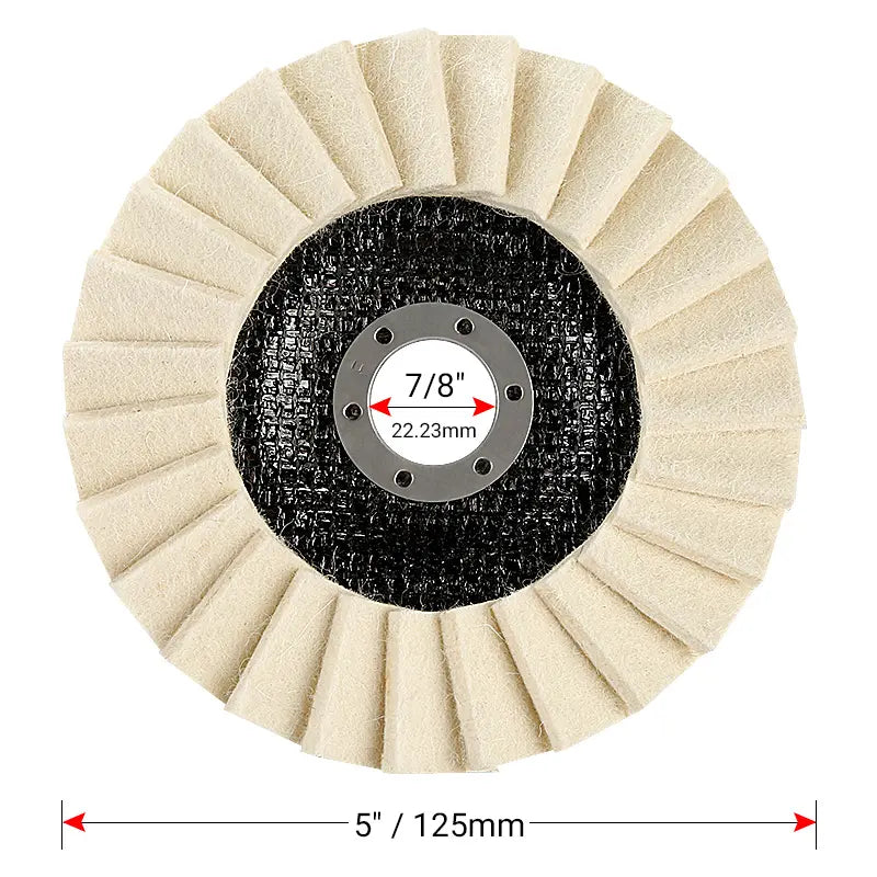 3PCS 5Inch Wool Polishing Wheels Set for Angle Grinders