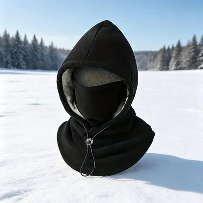 Fleece Balaclava Hood, One‑Piece Winter Full Head Face Neck Cover